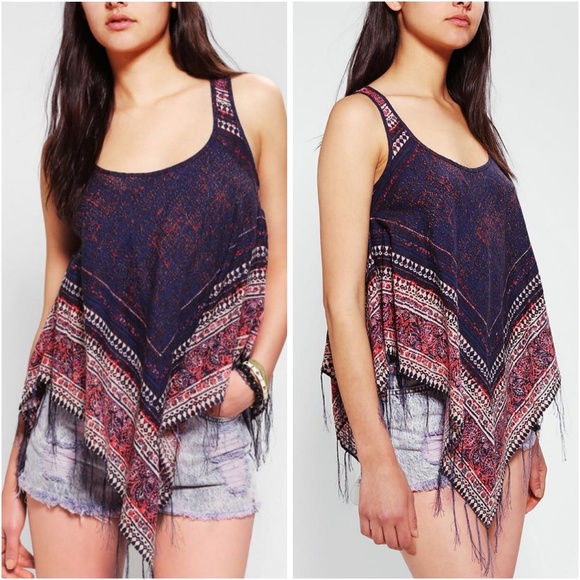 Urban Outfitters Tops - OU Ecote Bandana Western Fringe Tank M